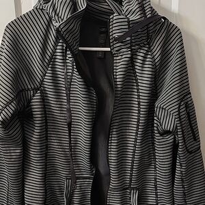90 Degree By Reflex Monochrome Striped Ski Jacket